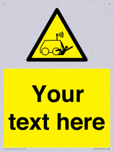 Custom warning run over by operator controlled machine